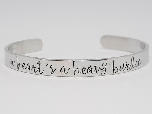A Heart's a Heavy Burden Cuff Bracelet